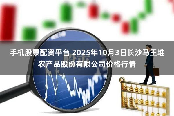 手机股票配资平台 2025年10月3日长沙马王堆农产品股份有限公司价格行情