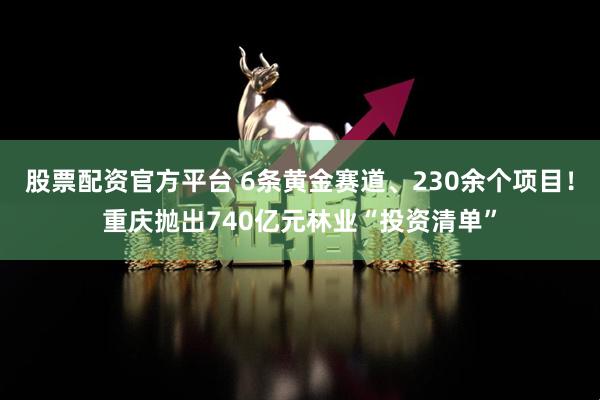股票配资官方平台 6条黄金赛道、230余个项目！重庆抛出740亿元林业“投资清单”